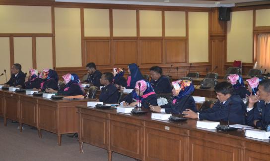 Penerimaan Kunjungan Diklat PIM IV Angkatan XV Pemerintah Kabupaten Barru, Kamis 5 April 2018