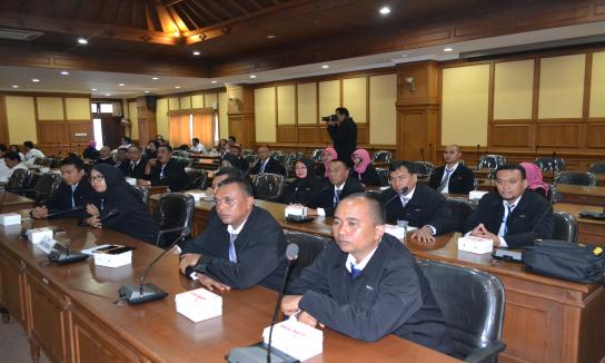 Penerimaan KunjunganDiklat Kepemimpinan Tingkat IV Angkatan CLXXXI Pemerintah Kabupaten Pasuruan, Ra